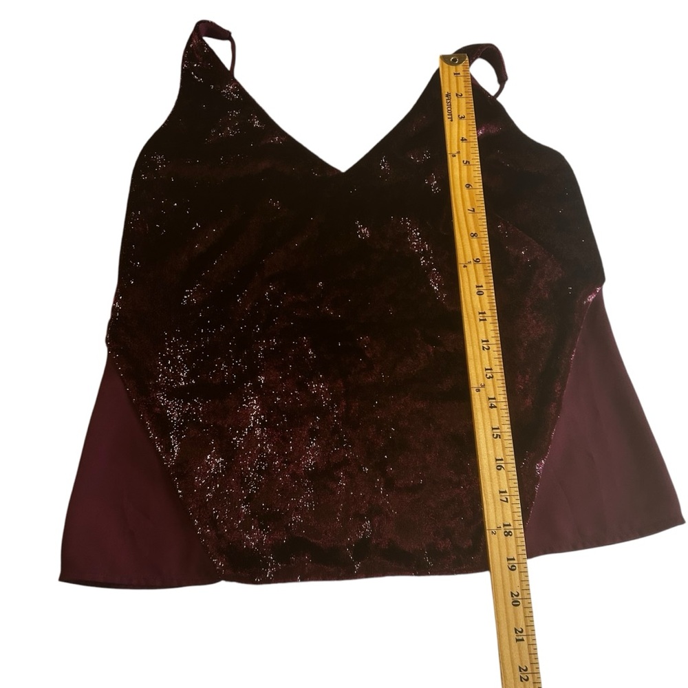 J Brand Lucy Cami Tank top Baroness wine womens SZ small y2k gossip girl party - Picture 9 of 12